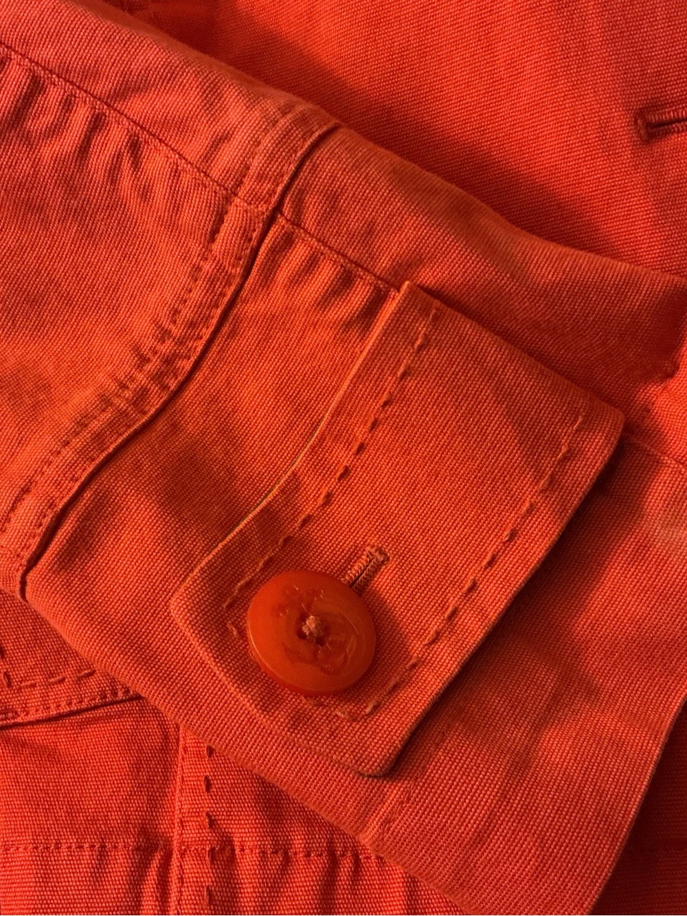 L.L. Bean Red Button-Front Jean Jacket - Picture 7 of 12